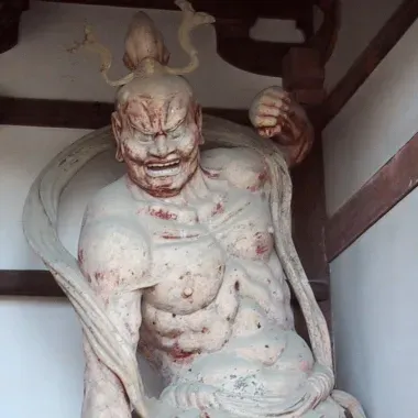 Statue at the entrance of Horyu-ji