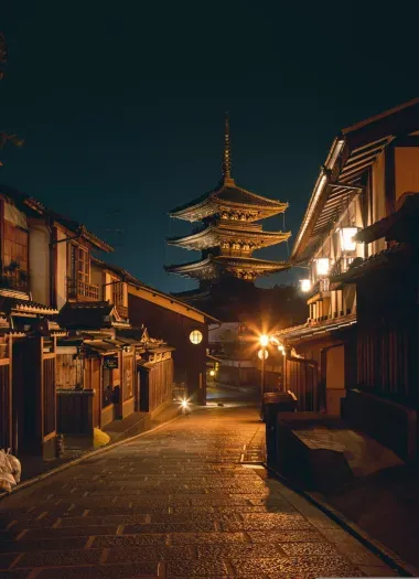 Kyoto, Japan at night