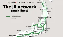 Map of the Japan Rail Pass network